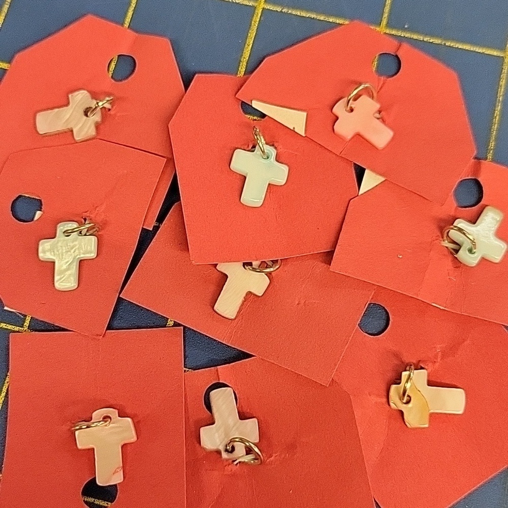Cross 0.5" Color Accent Shell Like Material Set of 9